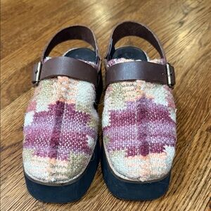 Free People Clog in Pink and Brown